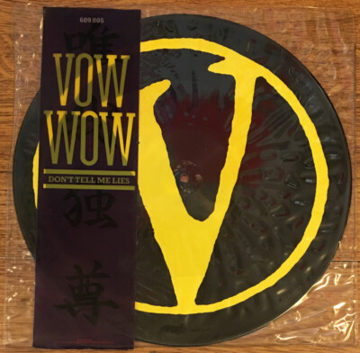 Vow Wow Don't Tell Me Lies Picture Disc UK 12'' Single 1987 609805 Arista 45~EX