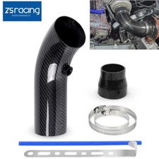 76mm3 Universal Real Carbon Fiber Car Cold Air Intake Induction Pipe Hose Tube