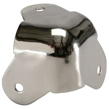 4X Metal Cabinet Corners Nickel 3 Leg For Amps, Speakers, Etc. US Seller 
