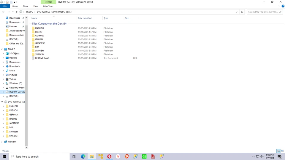 BRAND NEW MSDN  Microsoft Virtual PC 2004 for PC + MAC 7.0.2 Multi Languages CD - Image 4 of 4