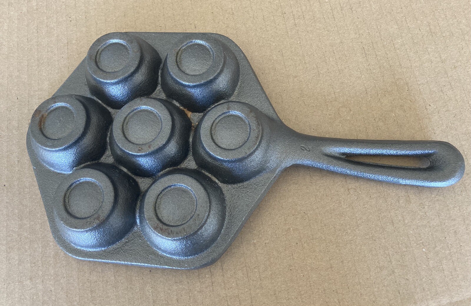 Cast Iron Aebleskiver Danish Cake Pan Egg Poacher No 2 eBay