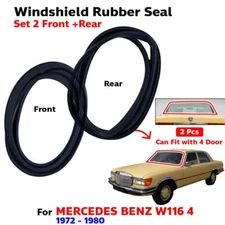 Windshield Rubber Seal Weatherstrip Front Rear Fits Mercedes Benz W116 1972-80