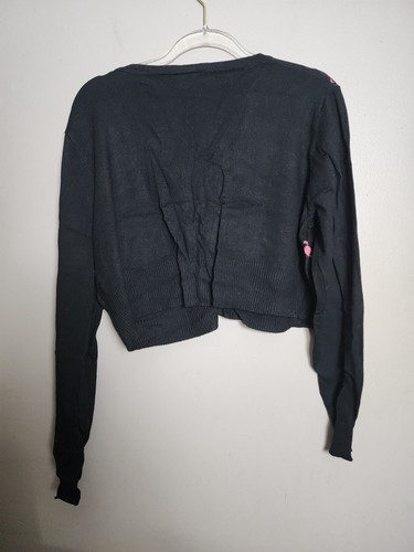 Voodoo Vixen Women's Cropped Heart Cardigan Size 2XL - Picture 4 of 4