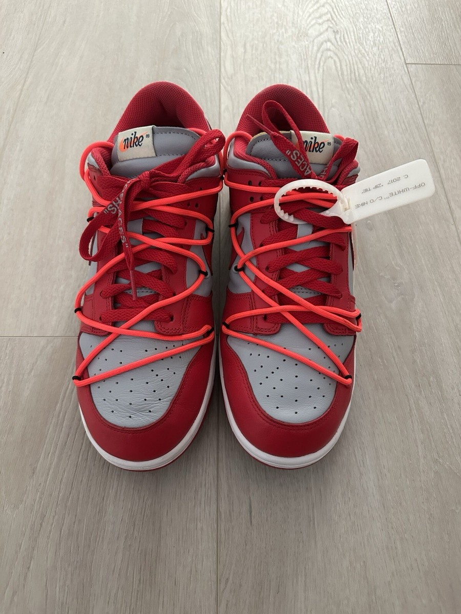Size 10.5 - Nike Dunk Low x OFF-WHITE University Red 2019