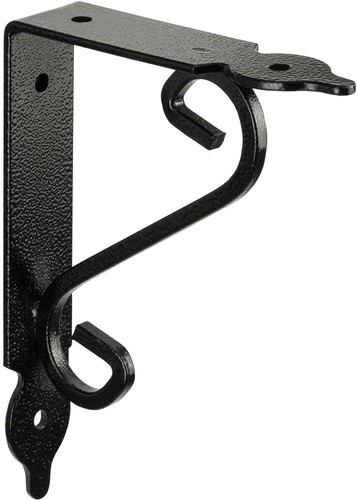 Consola Ángulo de Estantería Negro Soporte Estante Pared Regal Macizo Casa Campo - Imagen 8 de 13
