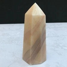 1.84LB Natural Afghan jade Obelisk Quartz Pyramid B697