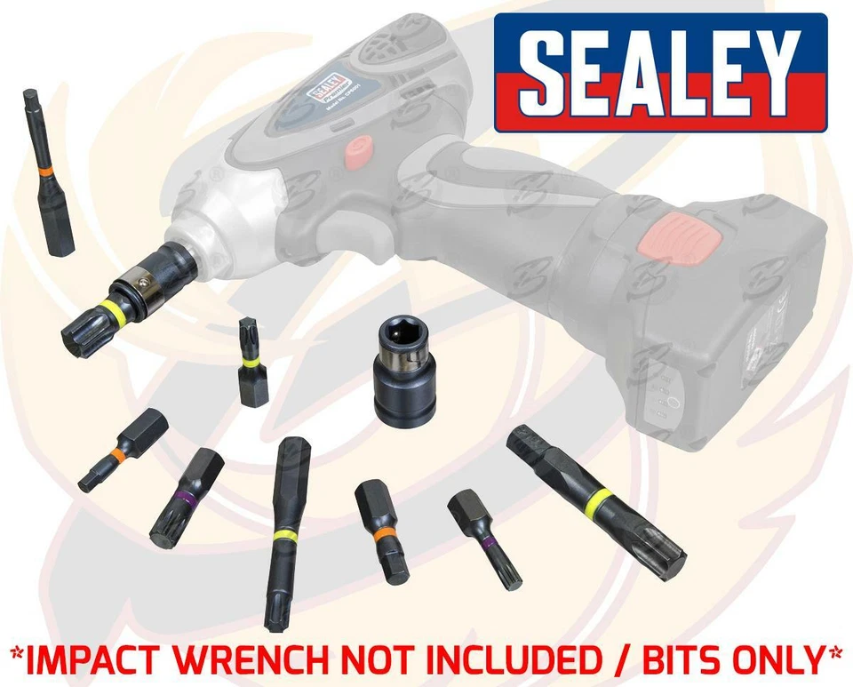 SEALEY Impact Hex Torx Spline Bit Socket Set 3/8" 1/2" Adapter Long Short Reach - Image 3 of 4
