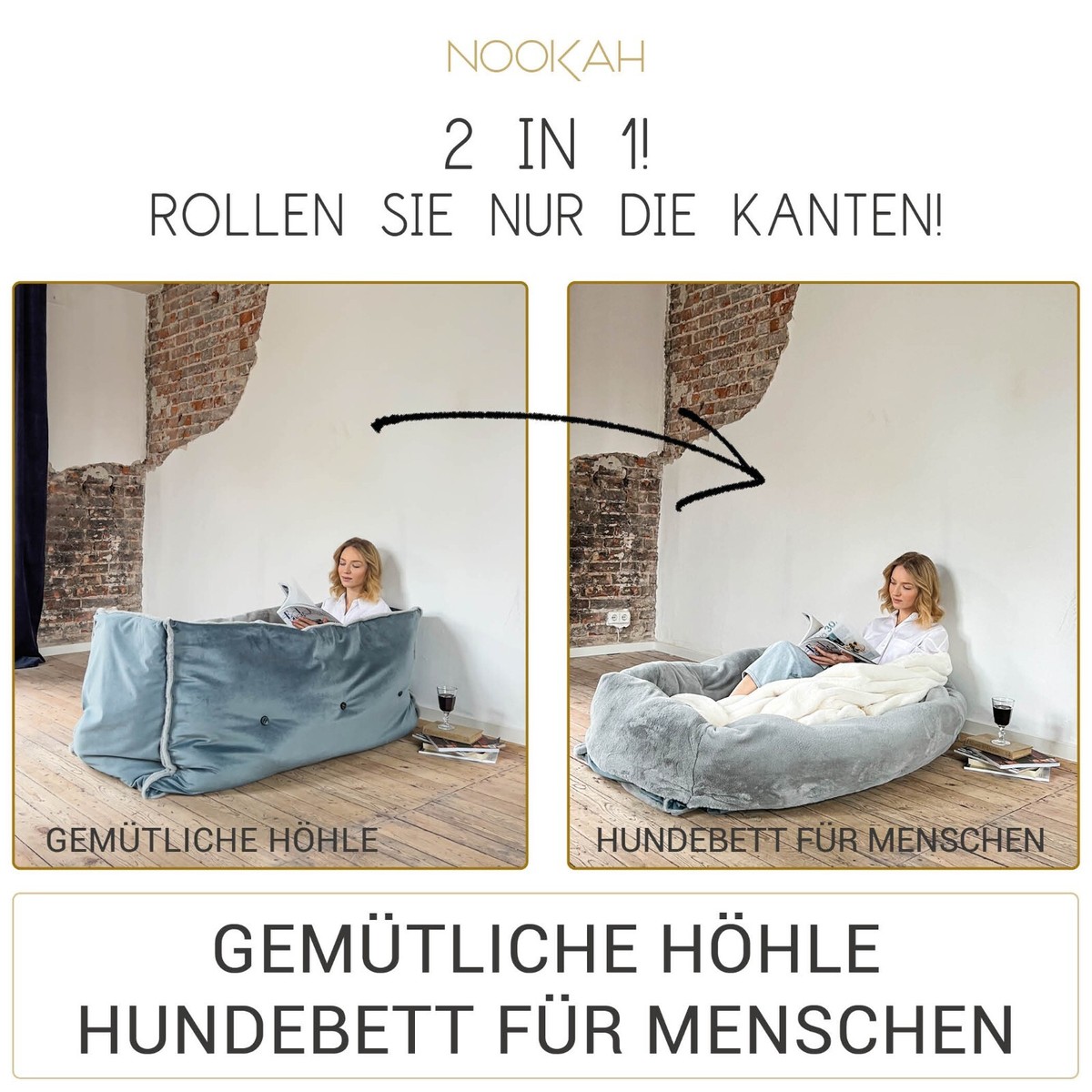 ersatzbezug hundebett 120x80 Bezug für Hundebett KUDDE aus kuscheligem Mynki-Fleece main image 0