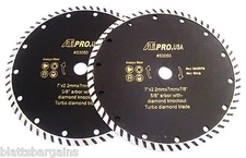 2 ATE PRO TURBO DIAMOND 7" SAW BLADES WHEELS 33050 FITS WET TILE & CIRCULAR SAWS