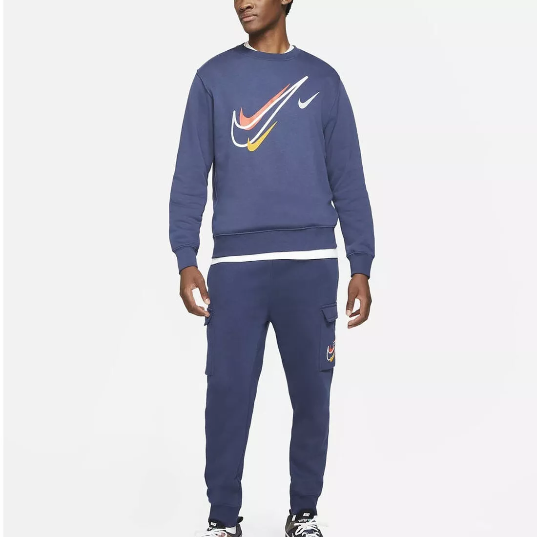 Men s Court Nike Full Tracksuit Fleece Sweatshirt Navy Bottoms Top size S