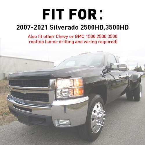 For 07-2021 Chevrolet Silverado 2500HD 3500HD LED Cab Roof Marker Lights Amber E - Picture 7 of 13