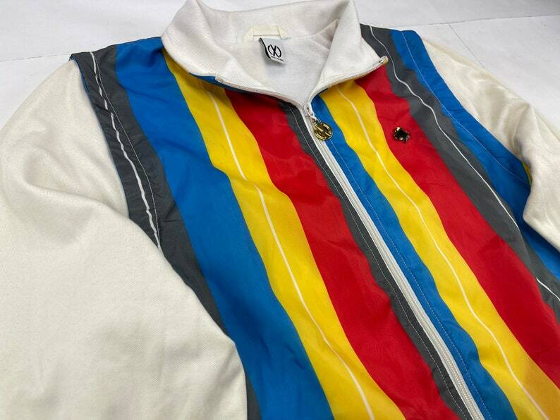 Cross Colours jacket, white, vintage hip hop jacket, 90s hip