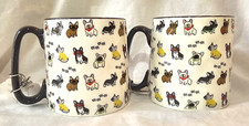 10 Strawberry Street French Bulldog Mug 16 oz Frenchie Dog Cup NEW X2