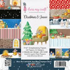 DRESS MY CRAFT KIT - 6 X 6 PAD - CHRISTMAS N JINNIE - 2 PADS