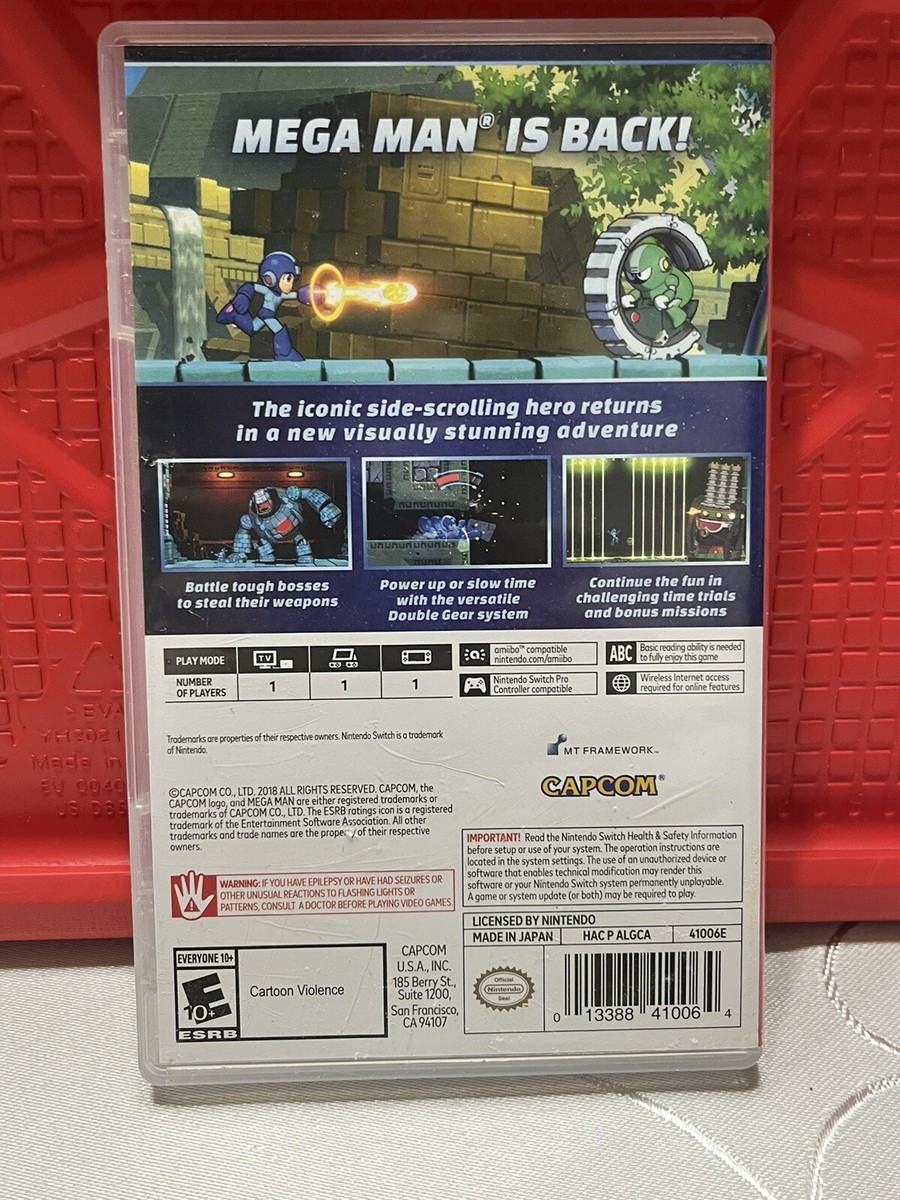 🔥Mega Man 11 Nintendo Switch Game w/Case Preowned Good