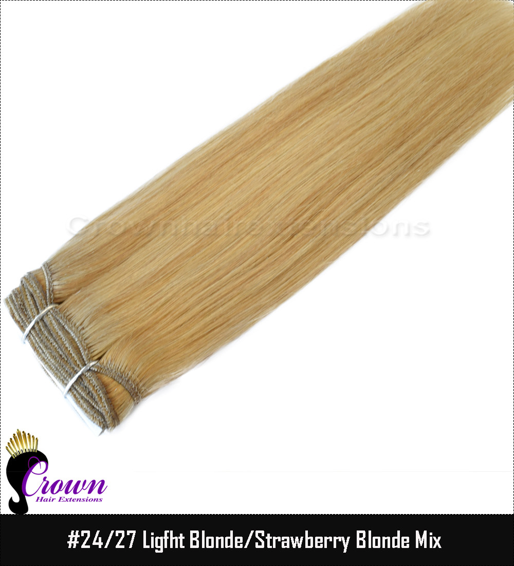 Full Head 100% Human Remy Hair Weaves wefts extensions-weave-Double Weft Tania nowa praca