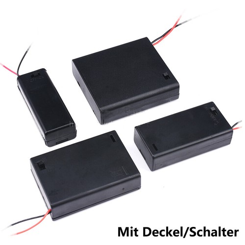 Alloggiamento porta batteria AA per 1 2 3 4 5 6 8x, con coperchio/interruttore/spina - Foto 9 di 30