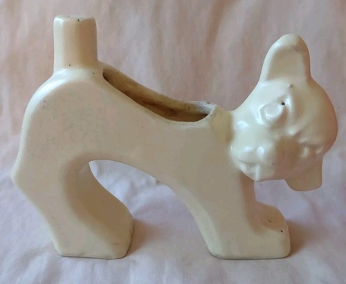 Vtg 1940's McCoy Stretch Dog Planter Pastel Yellow RARE - Imagen 17 de 17