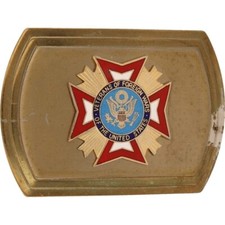 VFW Veteran Foreign Wars Member Army USN USMC USAF 7 NOS Vintage Belt Buckle