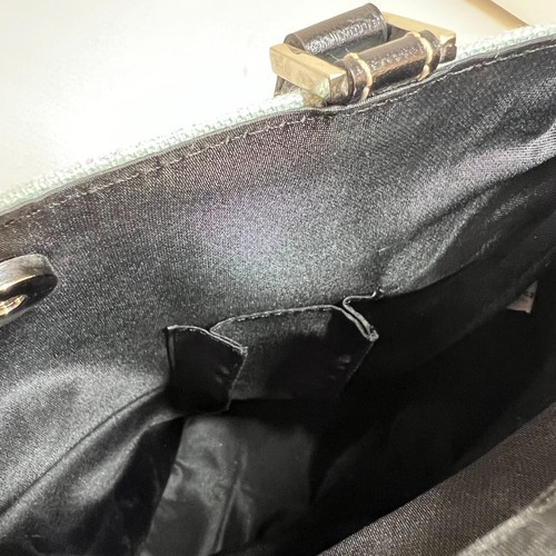 Bolso de Hombro Kate Spade de Lino Cierre a Presión Bolsillo con Cremallera Azul Negro - Imagen 15 de 18