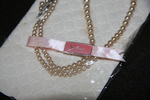 Gargantilla collar perlas simuladas Coro vintage Japón nueva de stock - Imagen 14 de 15