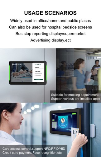 Wall Mount Tablet 10.1 Inch Capacitive Touch Camera for Meeting Booking System - Picture 9 of 12