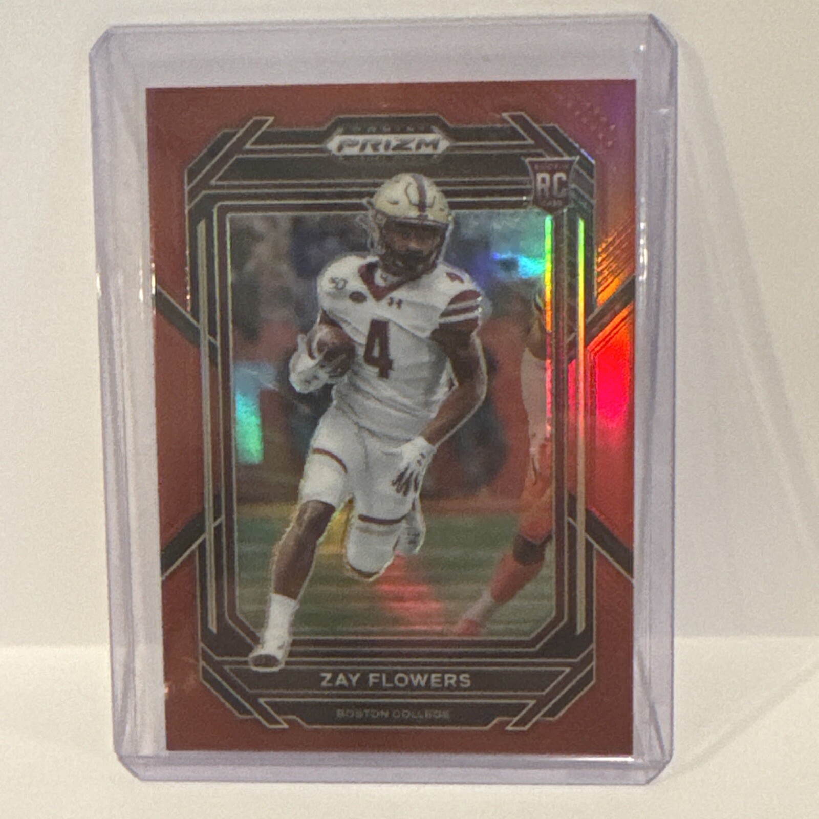 2023 Panini Prizm Draft Picks - Red Prizm #143 Zay Flowers /299 (RC)