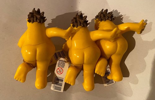 3 naked streaking barney gumble figures rare simpsons collectible all with tags - Picture 2 of 2