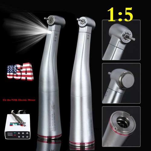 US Dental 1:5 Increasing Contra Angle (LED) Handpiece Fit NSK Electric Motor OR - Picture 2 of 44