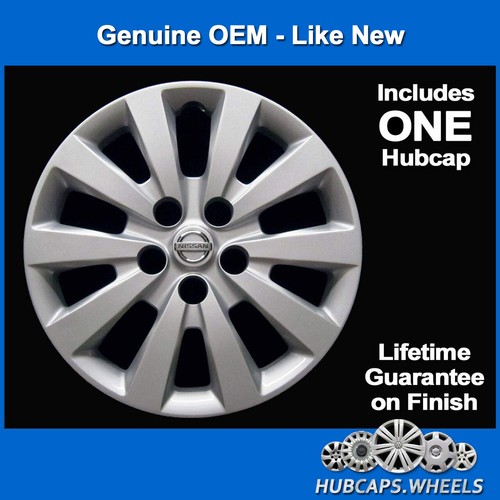 Hubcap for Nissan Sentra 2013-2019 Genuine Factory OE Sentra Hubcap Silver 53089 - Picture 2 of 4