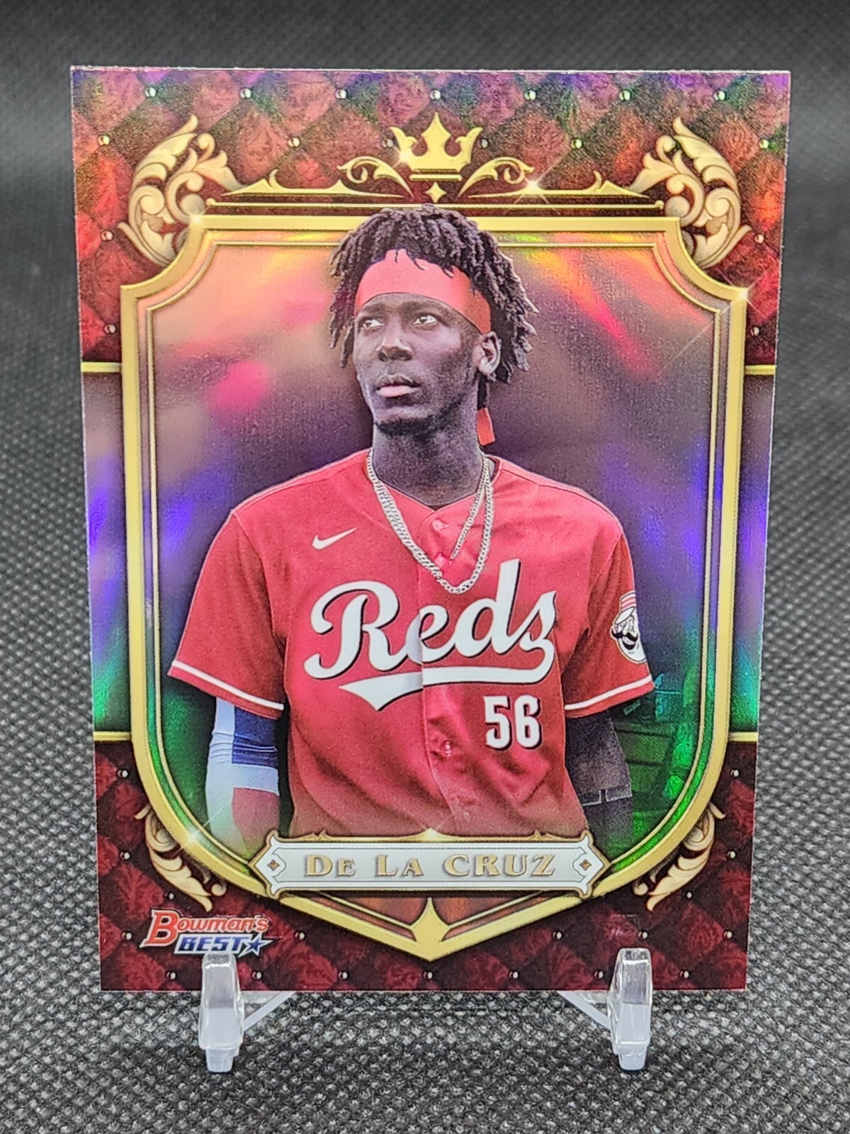 ELLY DE LA CRUZ ⚾️ 2022 Bowman’s Best Refractor Prospective Royalty #PR-6 | Reds