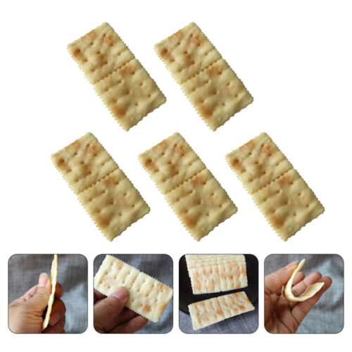  5 Stck. Bäckerei Display Kekse Dekor Imitation Soda Cracker Spielzeug - Bild 1 von 12