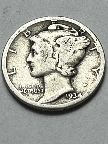 1934-P Mercury Dime VG Very Good 90% Silver fill your album  Lot U802