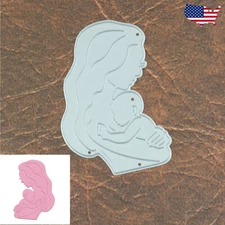 Mom Holding Baby Cutting & Embossing Die – Infant Little One Mother's Day