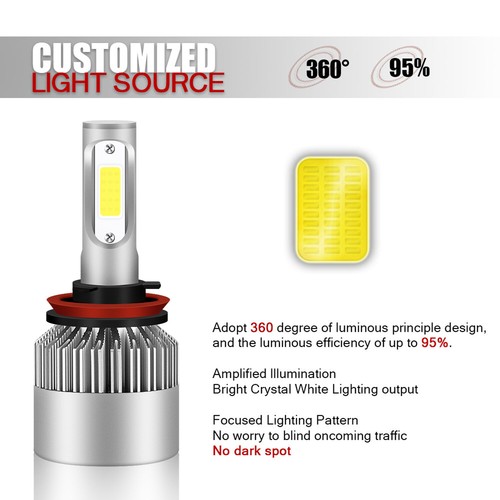 Kit de 6X faros antiniebla LED altos y bajos 6000 k para Honda Accord 2013 2014 2015 - Imagen 7 de 12