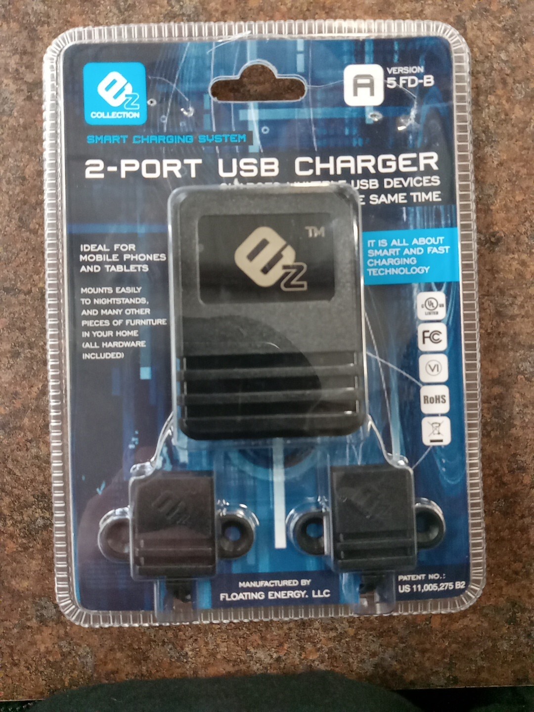 2-Port USB Fast Charger EZ Collection FD-B Smart Charging System  -image