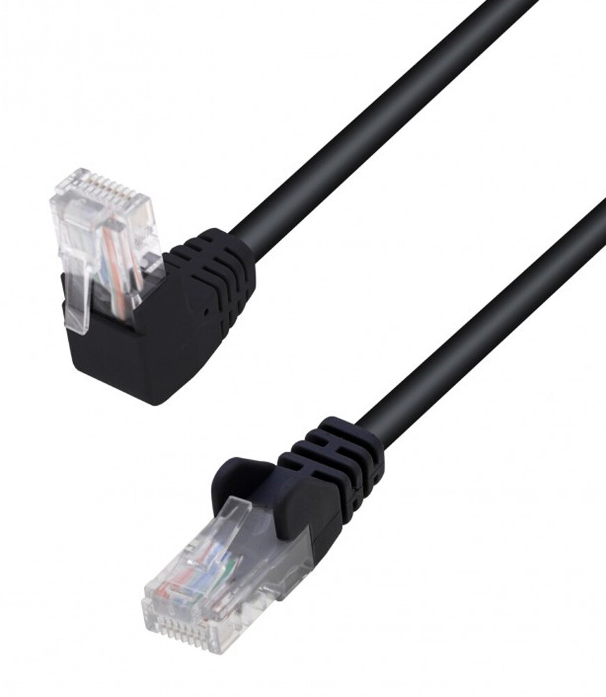 Techly Professional Cavo di Rete Patch Connettore Angolato 90&deg; CCA Cat. 5E U
