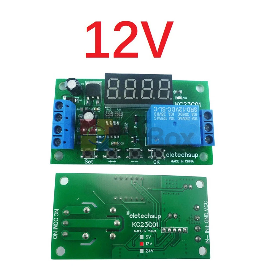 Pulse Counter Switch Adjustable Timer Delay Turn On/Off Relay Module DC5/12/24V - Image 3 of 4