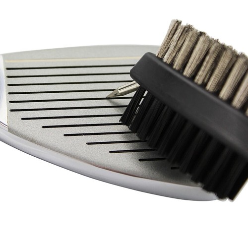 Golf Brush Club Cleaning Tool 2 Sided Groove Cleaner Hook Bag Putter Wedge Ball - Picture 14 of 29