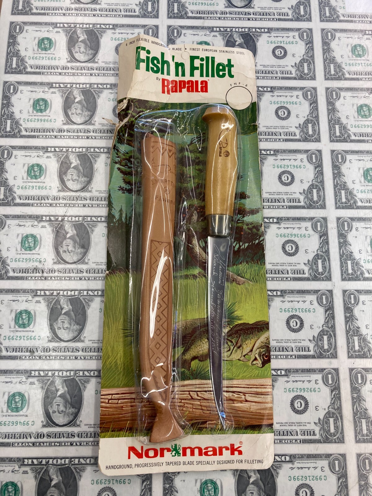 NIP Normark RAPALA Vintage 1968 6" Fish N Fillet Knife & Leather Sheath