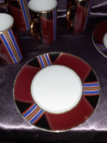 Lot of 7 Pcs. TUXEDO JUNCTION EPOCH Evening Melody 252P Cups and Dessert Plates - Picture 2 of 6