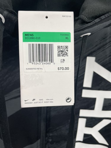 Sudadera con capucha Nike Therma Fit Sportclash con cremallera completa talla XL negra/blanca DD1890-010 - Imagen 7 de 7