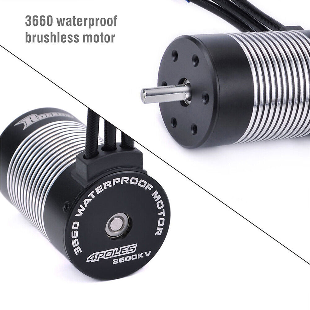Rocket 3660 Brushless Sensorless Motor 4300 3300 2600KV 60A ESC for 1/