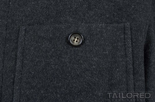 ISAIA Solid Gray WOOL CASHMERE Mens Jacket Coat - EU 54 / US 44 - Picture 4 of 9