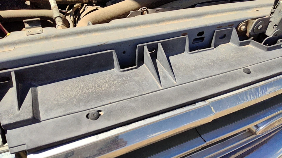1987-1991 Ford F150 Top Plastic Cover Above Radiator Support Oem Upper Shield - Image 3 of 4