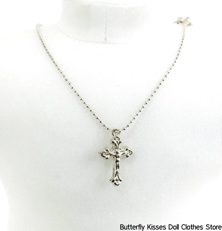 Crucifijo Cruz Collar Joyería Muñeca Ropa Accesorio Para 18" American Girl Foto 2 de 2