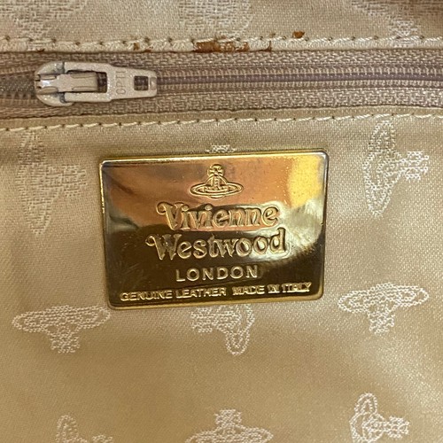 VIVIENNE WESTWOOD Vintage Large Brown Yellow Safari Bowler Bag - Picture 11 of 11