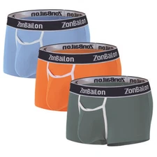 ZONBAILON Men's Comfortable Skin Friendly Breathable Boxer Briefs M-3XL