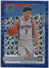 Killian Hayes 2020-21 DONRUSS OPTIC BASKETBALL Blue Velocity RC #157 Pistons