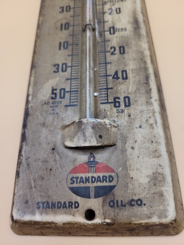 Termómetro de metal estándar vintage de aceites combustible EE. UU. - Imagen 4 de 11